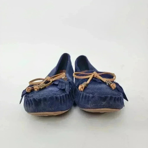 Lucky Brand Aunee Blue Suede Driving Mocassins - 10 - Picture 5 of 10
